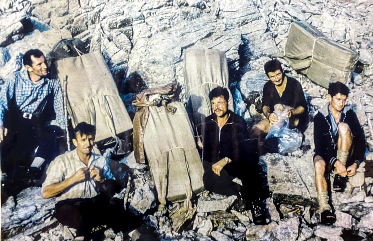 Saastal 1960: Primo Stoppini - Costantino Vanoli - Severino Bianchi - Marino Bionda - Marino Marabisso Saastal 1960: Primo Stoppini - Costantino Vanoli - Severino Bianchi - Marino Bionda - Marino Marabisso