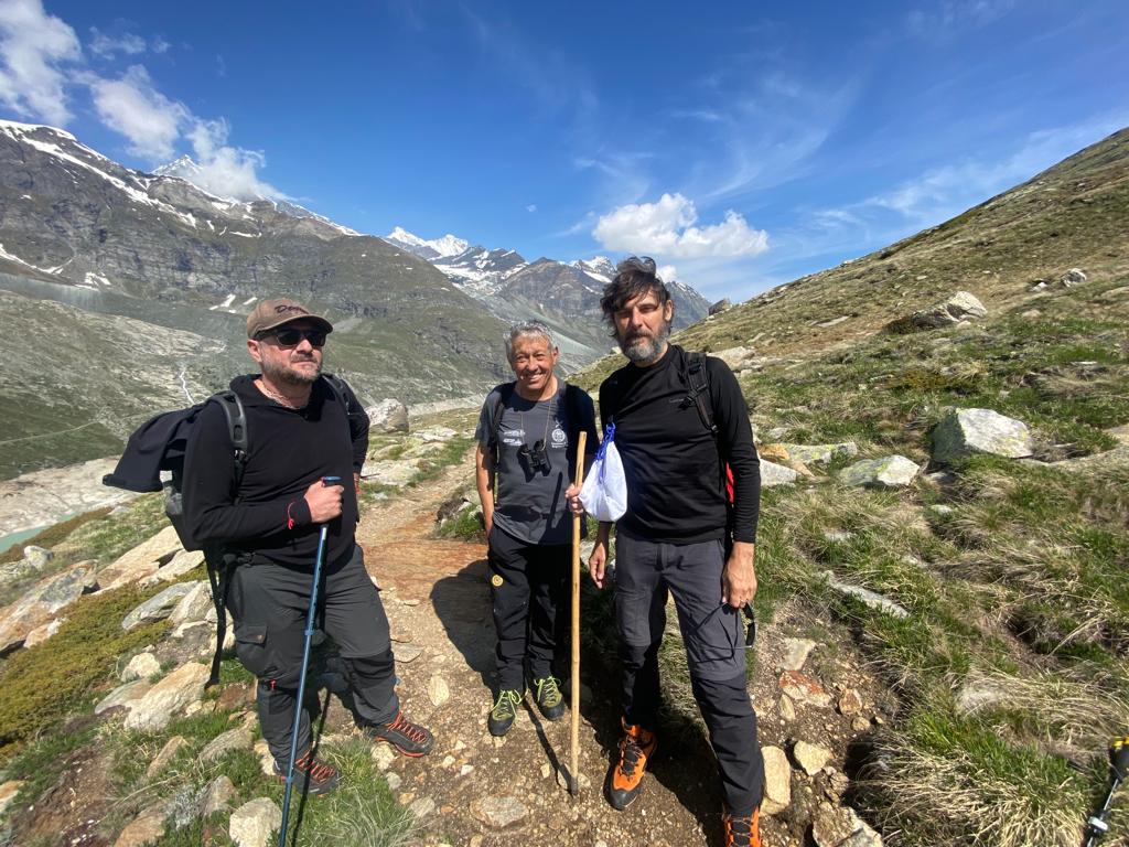 Alessio Cusano, Felice Darioli, Nicola Buffoni al passo di Antigine