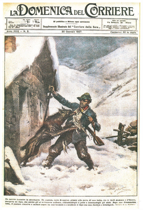 Copertina Domenica del Corriere, 30 gennaio 1927 Copertina Domenica del Corriere, 30 gennaio 1927