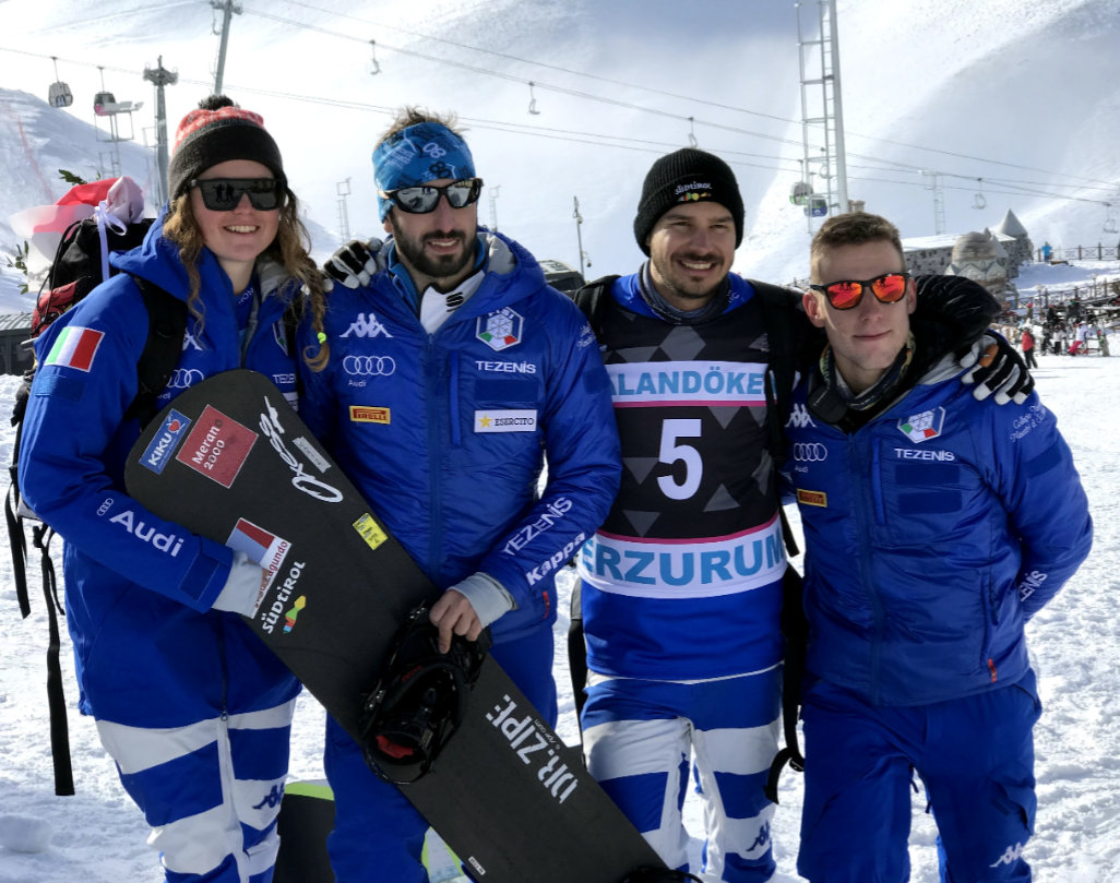 il team olimpico: Michela Moioli - Claudio Consagra - Omar Visintin - Riccardo Ronchi il team olimpico: Michela Moioli - Claudio Consagra - Omar Visintin - Riccardo Ronchi