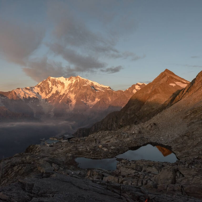 Monte Moro Pass Morning Sunrise