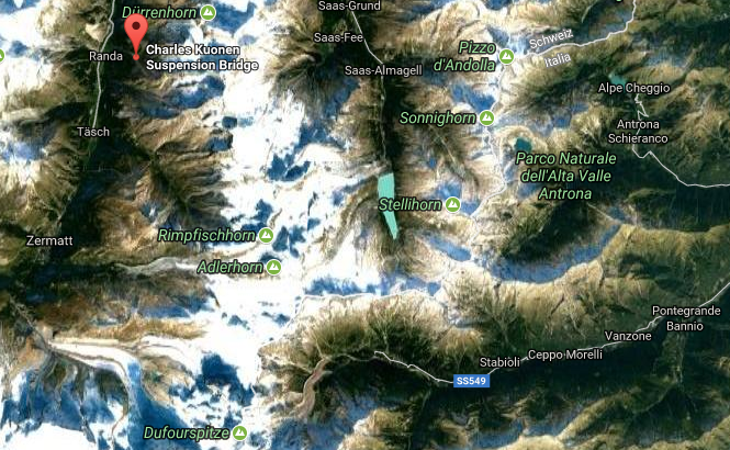 ponte sospeso mappa