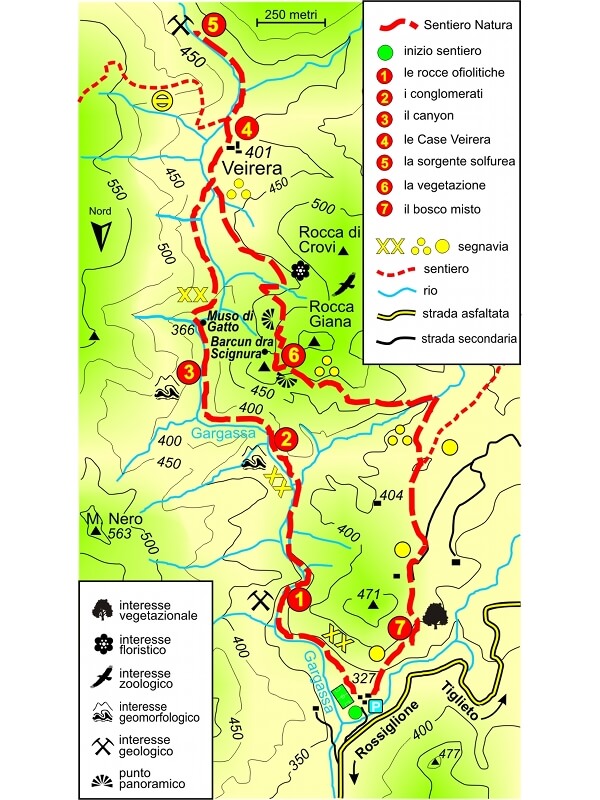 Canyon della Val Gargassa - Tracciato