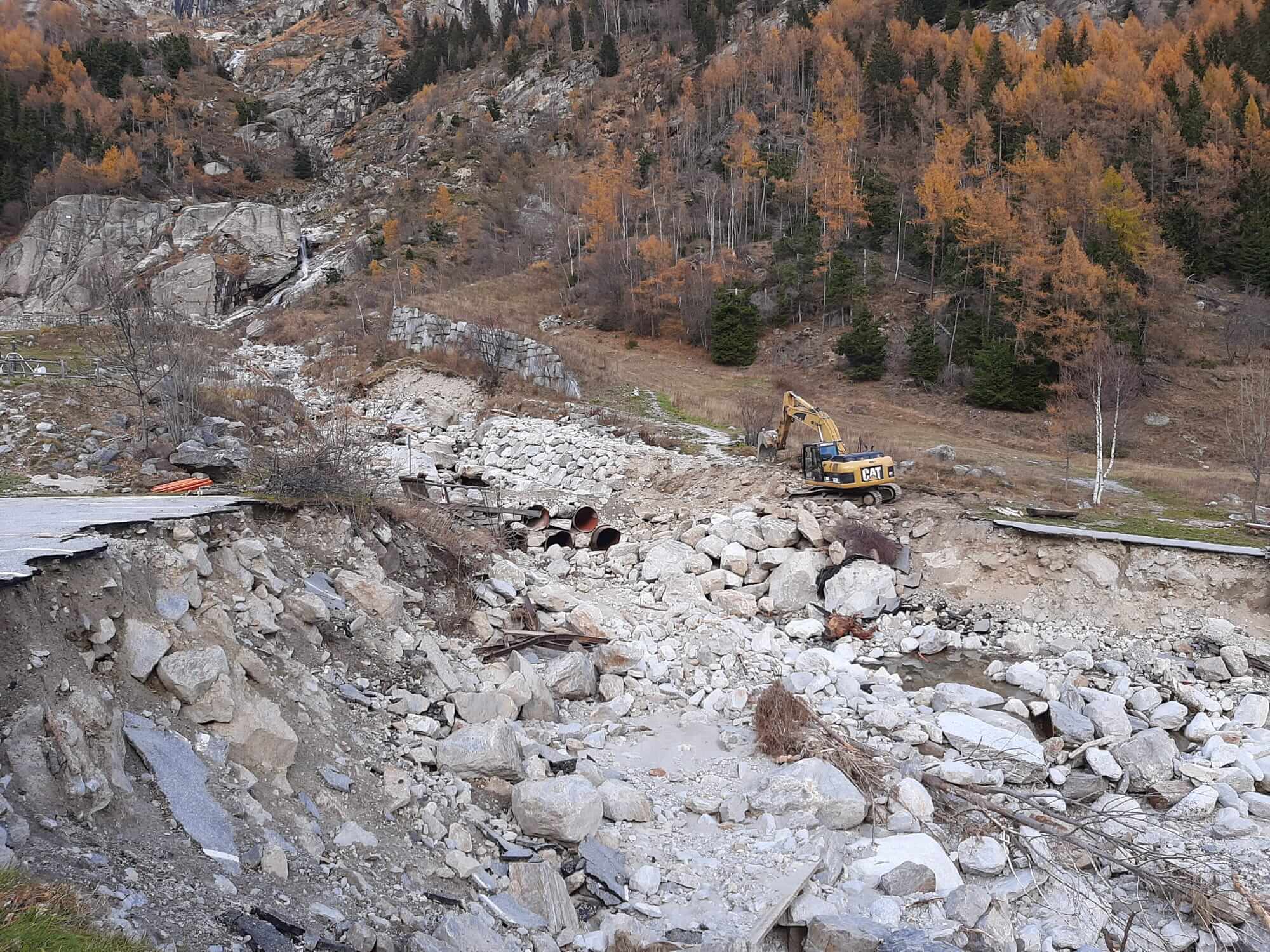 Macugnaga Lavori Di Ripristino Sulla Strada Dorf Pecetto 2