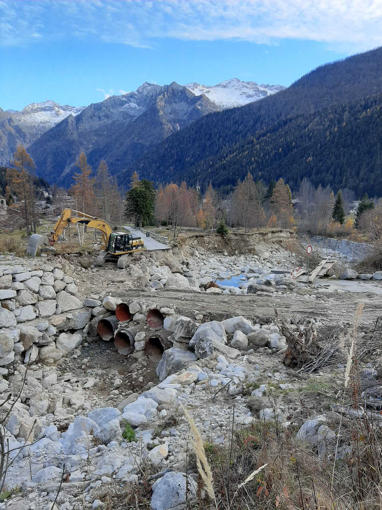 Macugnaga Lavori Di Ripristino Sulla Strada Dorf Pecetto 3