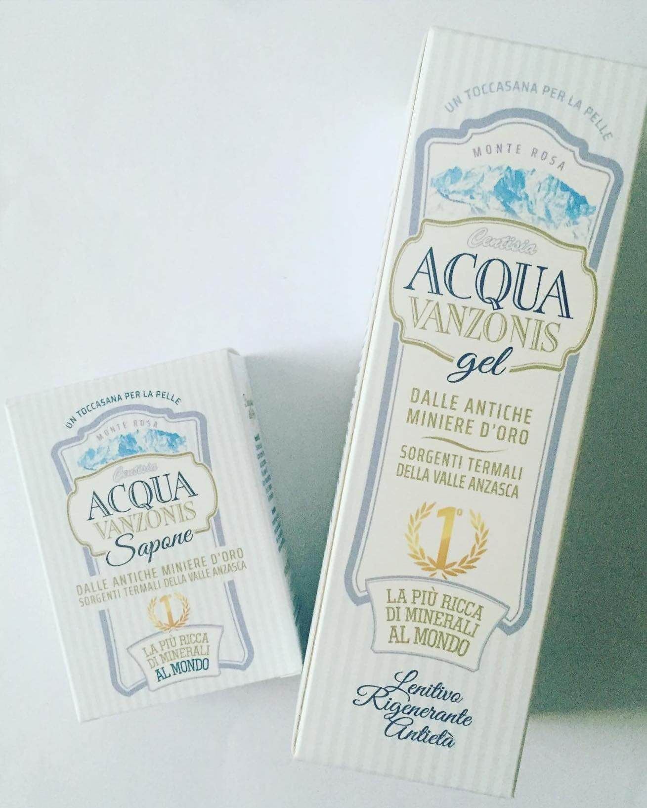 L'Acqua Vanzonis in gel e sapone distribuita in tutta Europa