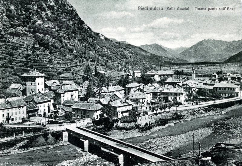Piedimulera e Pieve Vergonte divise dal torrente Anza