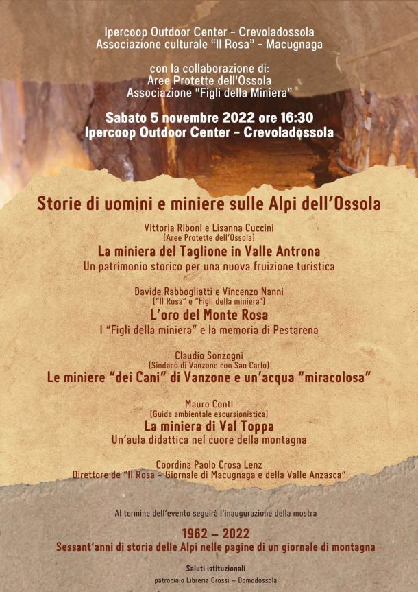 Storie di uomini e miniere sulle Alpi dell’Ossola
