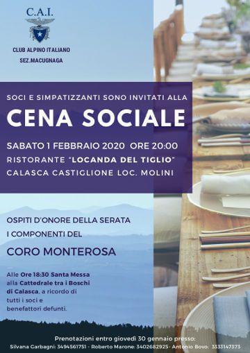 CAI di Macugnaga, cena sociale