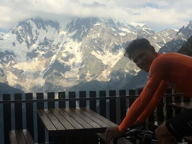 Filippo Ganna, Campione del Mondo, è tornato a Macugnaga